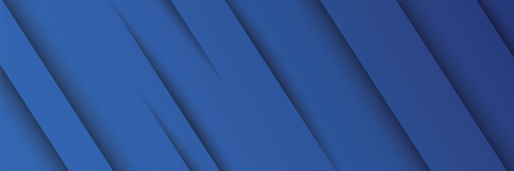 Fototapeta premium Modern abstract blue background with diagonal line. Simple graphic design element. Futuristic concept. Horizontal banner template with space for your text. Vector