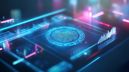 Digital data visualization virtual environment graphic design futuristic technology abstract view visualization concept