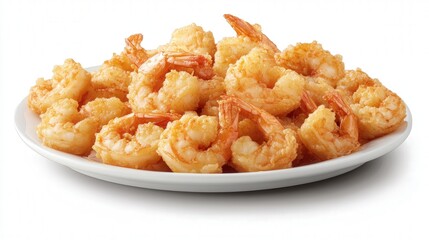 white background, each piece perfectly fried to a golden crisp.