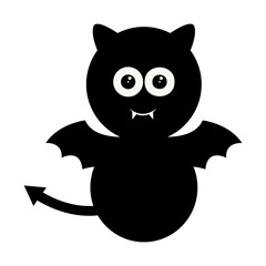 Scary Monster Halloween Character. Flat Vector Illustration