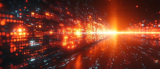 Fototapeta premium Digital Tunnel Glow.