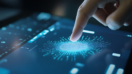 Interactive touch technology demonstration digital workspace graphic design modern environment close-up view innovation