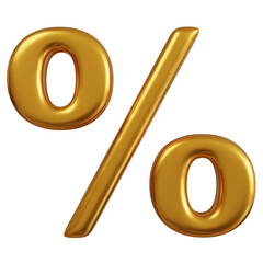 Golden Percent Symbol Illustration