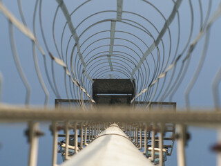 Stadium spotlight tower pole