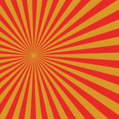 Yellow sun abstract, rays shine from a bright center.