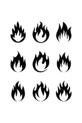 fire icons set