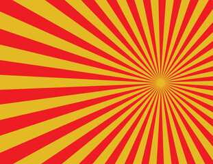 Yellow background sunray abstract summer design.