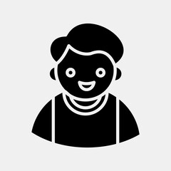 Icon school boy. School and education elements. Icons in glyph style. Good for prints, posters, logo, advertisement, infographics, etc.