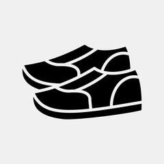 Icon shoes. School and education elements. Icons in glyph style. Good for prints, posters, logo, advertisement, infographics, etc.