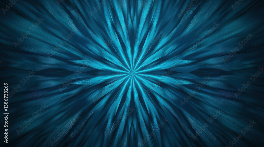 Aufkleber abstract blue burst with radial lines and soft flowing texture for creative background design