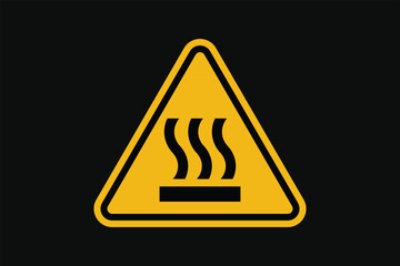 Hot Surface Warning Signs Vector