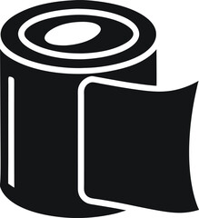Toilet Paper Silhouette Vector & Hygiene Supply Icon