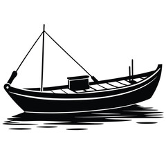 Motor Boat Vector Illustration – Speedboat, Yacht, and Powerboat Silhouette Design