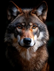 Obraz premium A stunning portrait of a captivating animal with piercing golden eyes