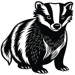 Adobe Illustrator AVector illustration of zorilla isolated on white background. For kids coloring book.rtwork