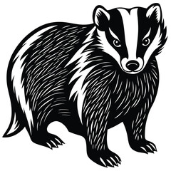 Adobe Illustrator AVector illustration of zorilla isolated on white background. For kids coloring book.rtwork