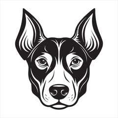 dog head silhouette vector style