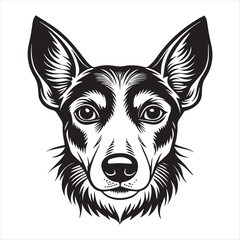 dog head silhouette vector style