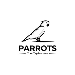 Fototapeta premium vector parrot bird logo design template