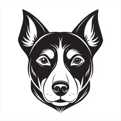 dog head silhouette vector style