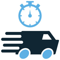 Fast delivery icon vector. Symbol for shipping, express, courier, transport, logistics. Ideal for website, app, infographic, and fast service promotion design. Simple vector illustration.