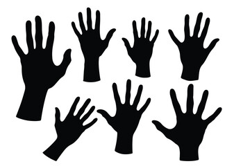 Hand Silhouette Vector Set