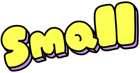 SMALL 사이즈 알파벳 텍스트 일러스트 스티커