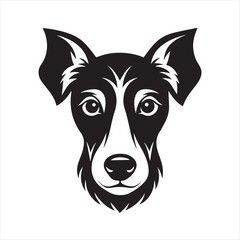 dog head silhouette vector style