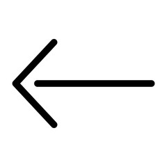 Arrow Thin Left Flat Icon