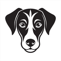 dog head silhouette vector style