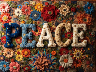 peace with flower background 