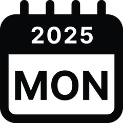 Monday calendar icon design vector illustration