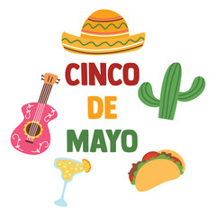cinco de mayo celebration mexican with cactus