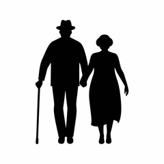 silhouette of a man and woman
