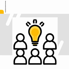 Fototapeta premium light bulb idea concept
