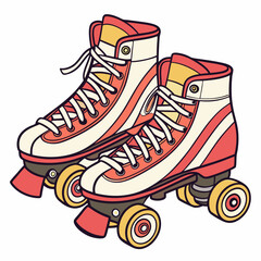 roller skates on white background