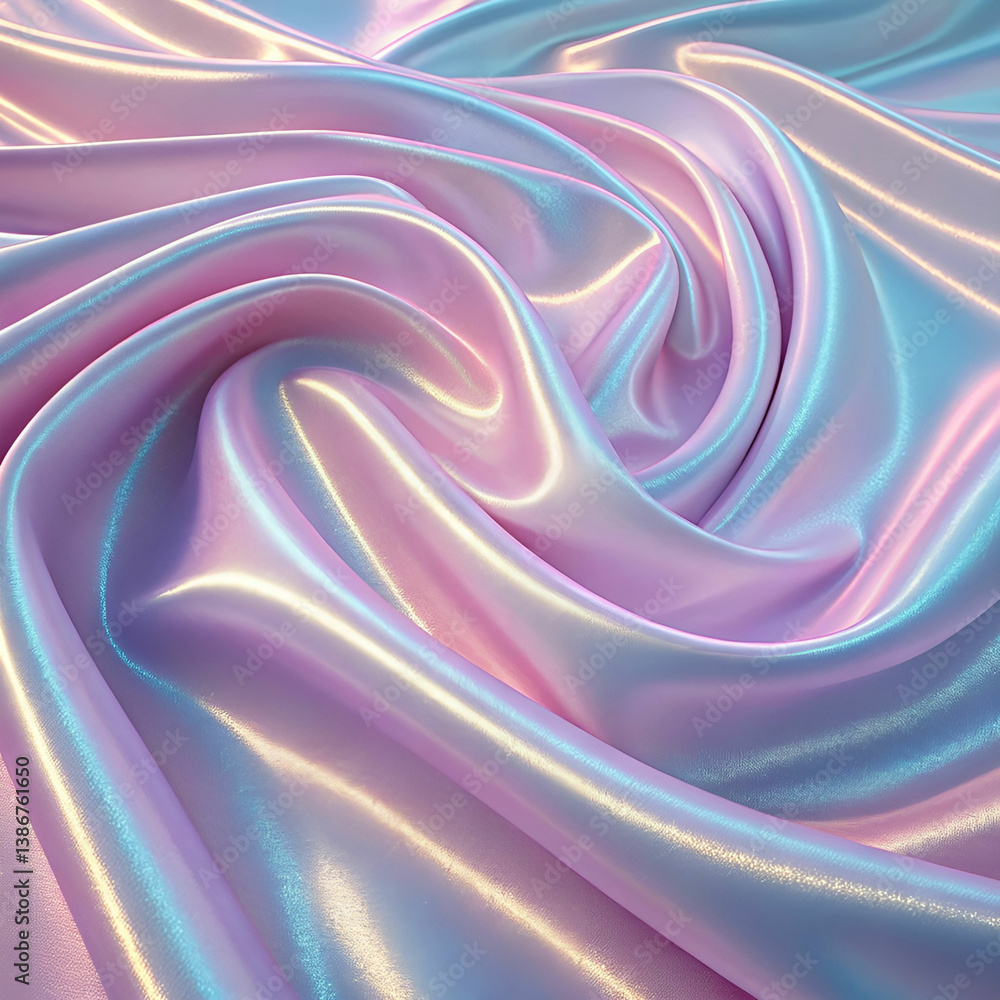 Aufkleber a smooth, flowing background with iridescent waves, creating a dreamy and dynamic visual effect.