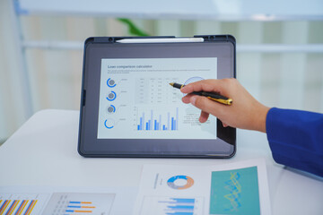 Business Consulting meeting working and brainstorming new business project finance investment concept