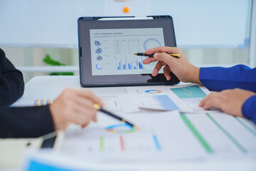 Business Consulting meeting working and brainstorming new business project finance investment concept