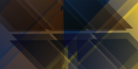 Obraz premium Abstract modern blue and yellow wide sporty background with geometric shapes.