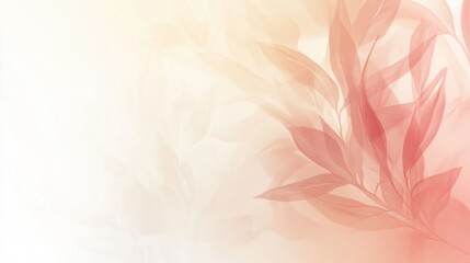 Delicate, Pastel Leaves Background; Soft Focus