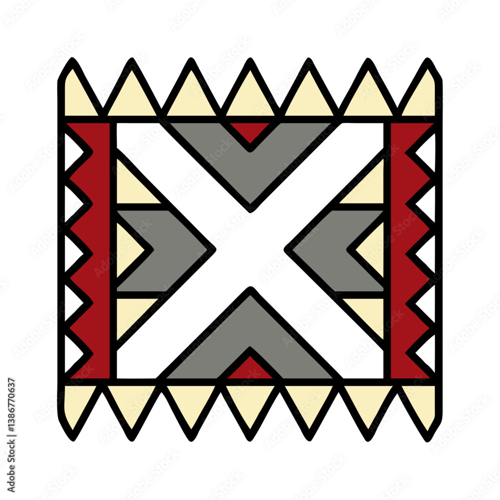 Poster geometric ethnic design pattern native style ornament artwork vector texture design