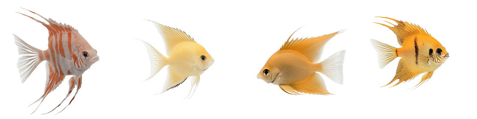 Obraz premium Vibrant Tropical Fish Swimming Gracefully in an Underwater Environment with Colorful Patterns