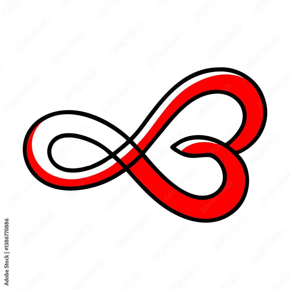 Poster abstract red curve design graphic isolated on white background template vector