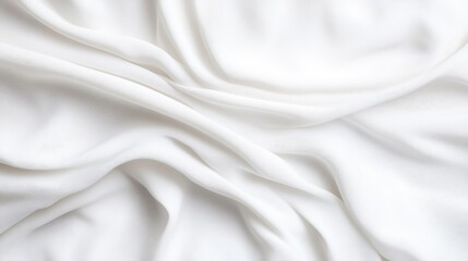 Obraz premium The image shows smooth, white fabric with soft folds and curves. The composition is a close-up, filling the frame with texture. Its a high-quality image with even lighting. The style is minimalist a