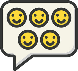 Satisfaction Review Filled Line Icon