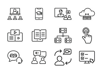 Social network icons and online icon icons design on white background