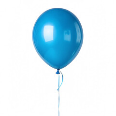 Sky Blue Helium Balloon on White Background – Party Decoration Photo