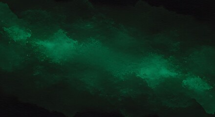 Fototapeta premium Emerald Nebula: Digital Ink Wash AI Generated