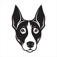 dog head silhouette vector style